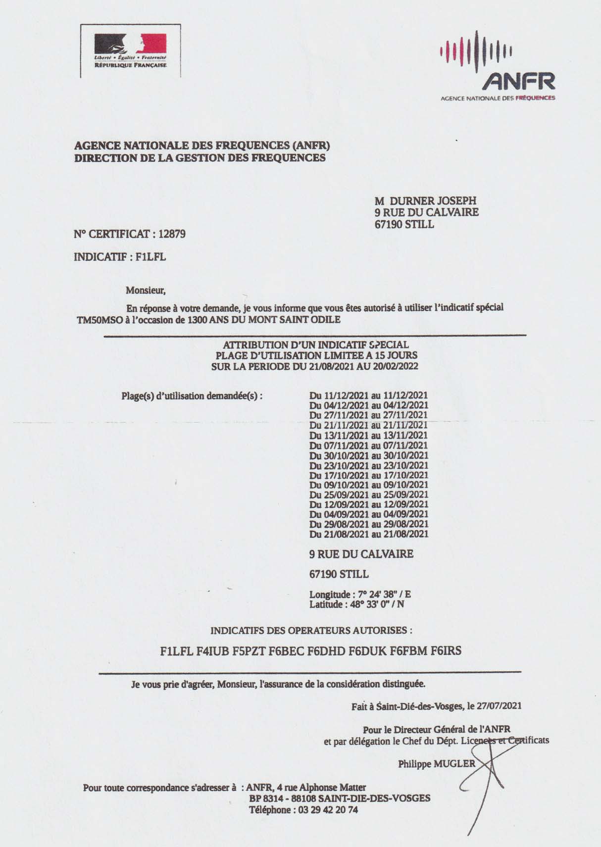 Autorisation de ANFR TM50MSO bd